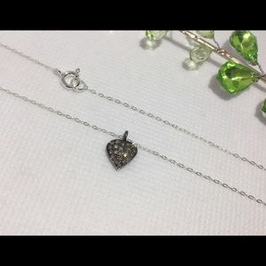 Pave Real Diamond Heart Pendant